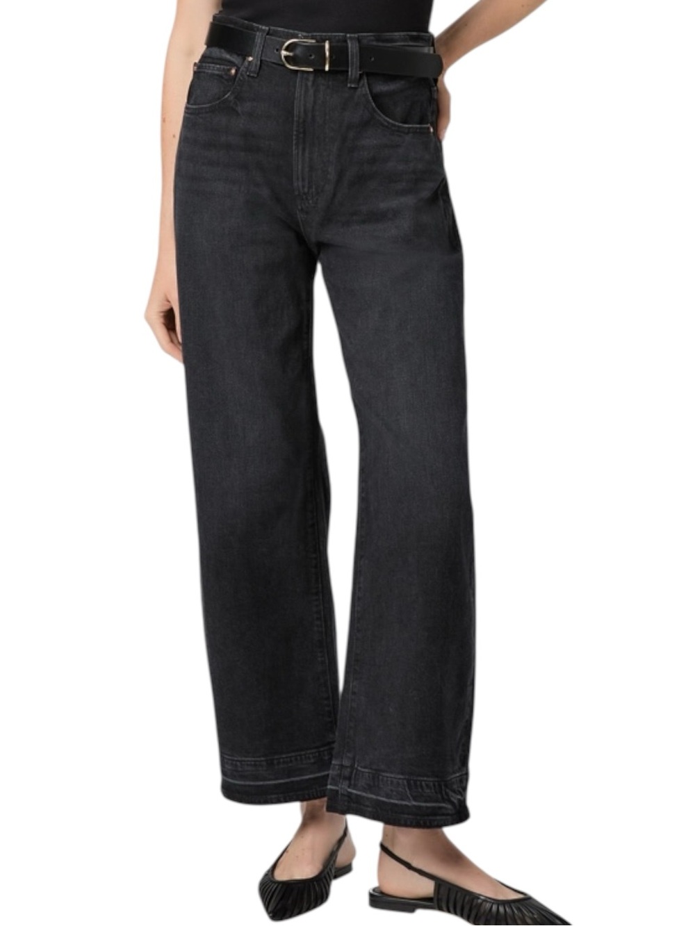 PAIGE Arellia Ankle Barrel Leg Jeans, EUC